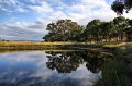 evening at the dam